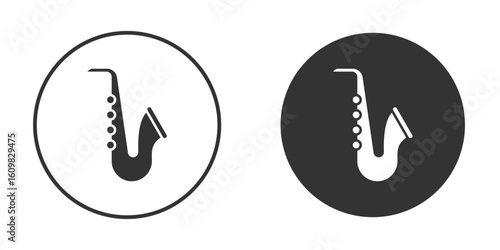 Saxophone icon Symbol, logo illustration. Vector graphics for web.