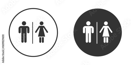 Restroom icon Symbol, logo illustration. Vector graphics for web.