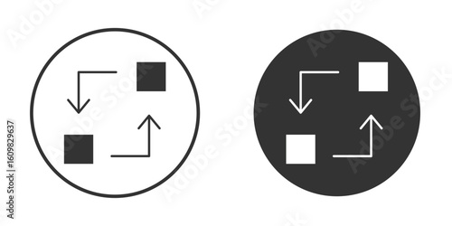 Replace icon Symbol, logo illustration. Vector graphics for web.