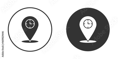 Real time location icon Symbol, logo illustration. Vector graphics for web.