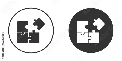 Puzzle pieces icon Symbol, logo illustration. Vector graphics for web.