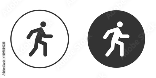 Person walking icon Symbol, logo illustration. Vector graphics for web.