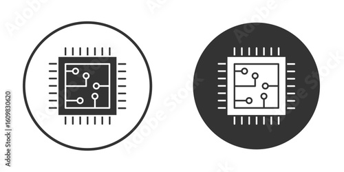 Microchip icon Symbol, logo illustration. Vector graphics for web.