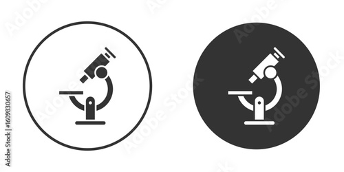 Microscope icon Symbol, logo illustration. Vector graphics for web.