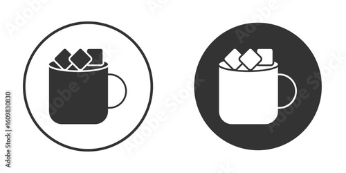 Marshmallows Mug icon Symbol, logo illustration. Vector graphics for web.