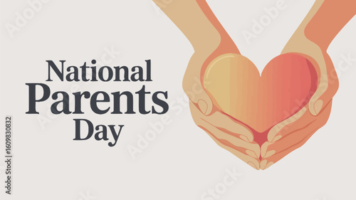 Heart-Shaped Hands Design for National Parents Day Celebration