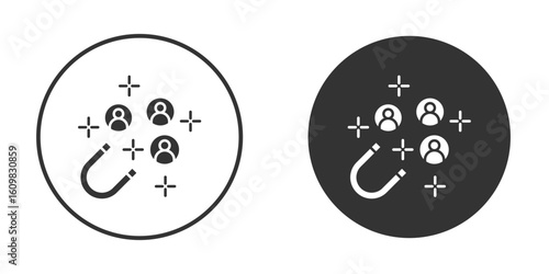 Magnet user icon Symbol, logo illustration. Vector graphics for web.