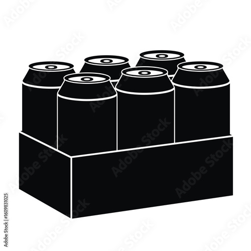 Six-pack of beer cans in cardboard carrier for Beer Types & Vessels  