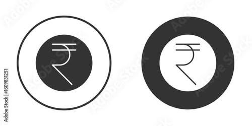 Indian rupee icon Symbol, logo illustration. Vector graphics for web.