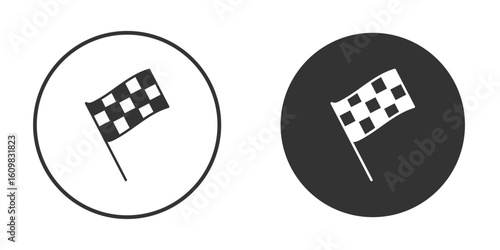 Flag checkered icon Symbol, logo illustration. Vector graphics for web.