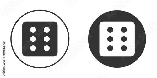 Dice six icon Symbol, logo illustration. Vector graphics for web.