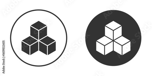 Cubes icon Symbol, logo illustration. Vector graphics for web.