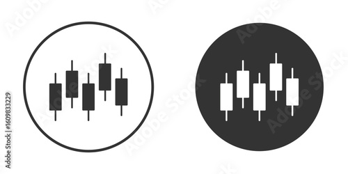 Chart candlestick icon Symbol, logo illustration. Vector graphics for web.
