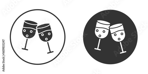 Champagne Glass icon Symbol, logo illustration. Vector graphics for web.