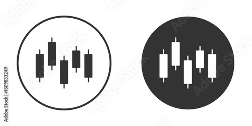 Chart candlestick icon Symbol, logo illustration. Vector graphics for web.