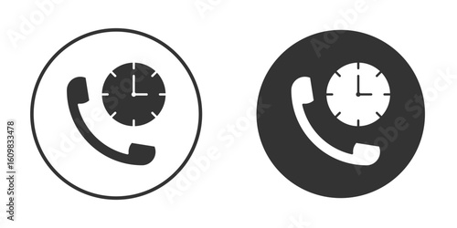 Call duration icon Symbol, logo illustration. Vector graphics for web.