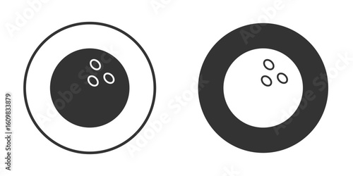 Bowling ball icon Symbol, logo illustration. Vector graphics for web.
