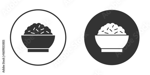 Bowl rice icon Symbol, logo illustration. Vector graphics for web.