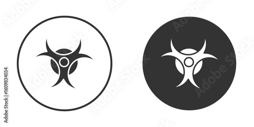 Biohazard icon Symbol, logo illustration. Vector graphics for web.