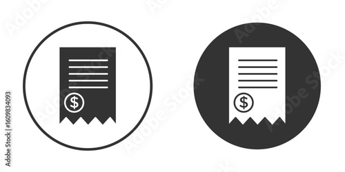Bill icon Symbol, logo illustration. Vector graphics for web.