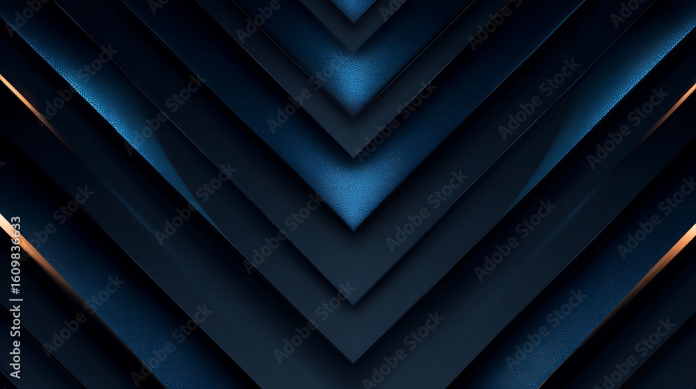 Obraz premium Dynamic Dark Blue Geometric Layers with Light Highlights
