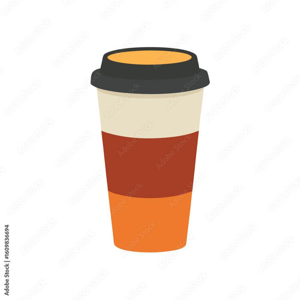 to go coffee cup with lid flat vector to go coffee cup with lid flat vector