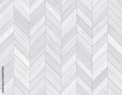 Light gray herringbone wooden floor