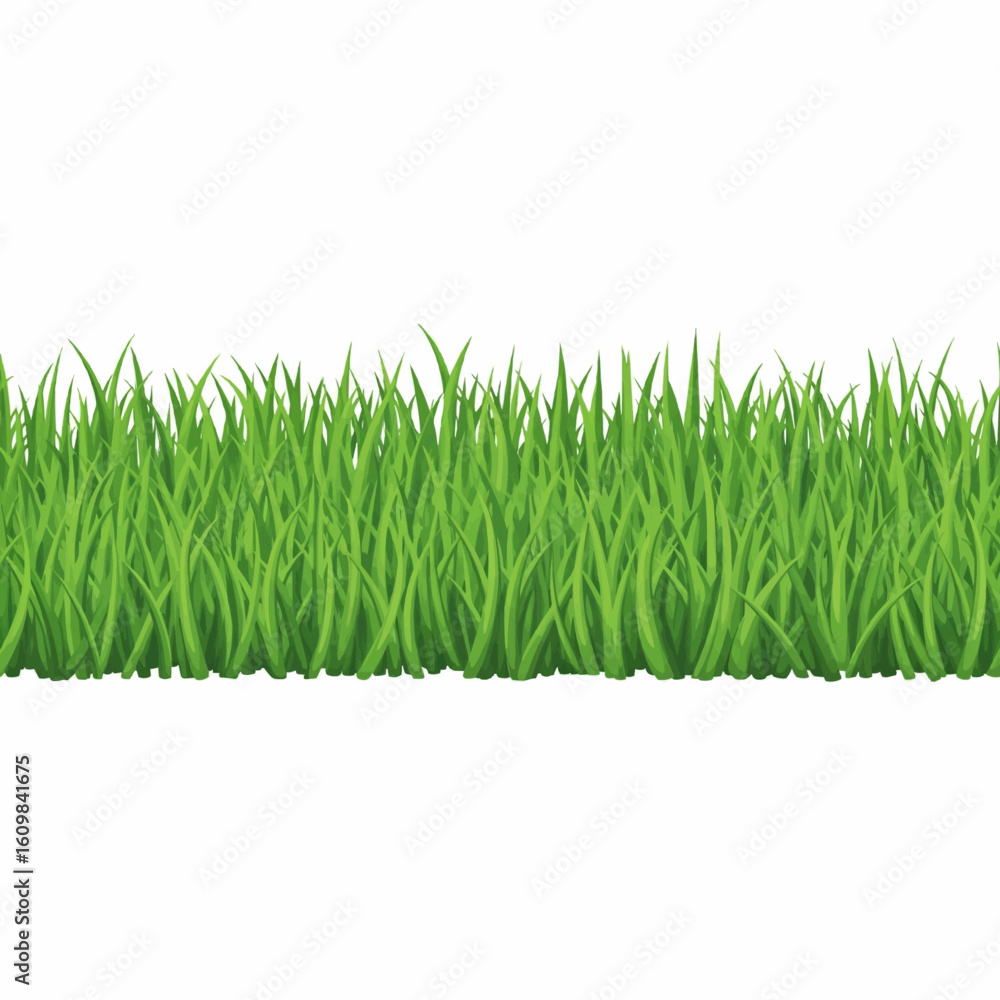 Fototapeta premium Lush Green Grass & Bush Collection