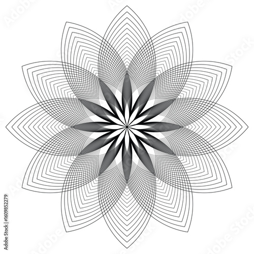 Vector hand-drawn mandala vector illustration. henna tattoo mandala. mehndi style.