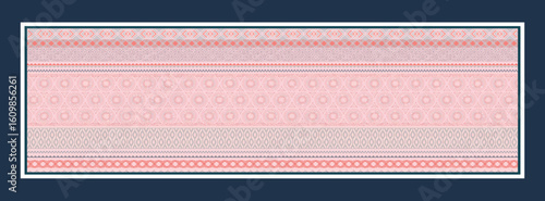 digital silk scarf design with seamless textile pattern