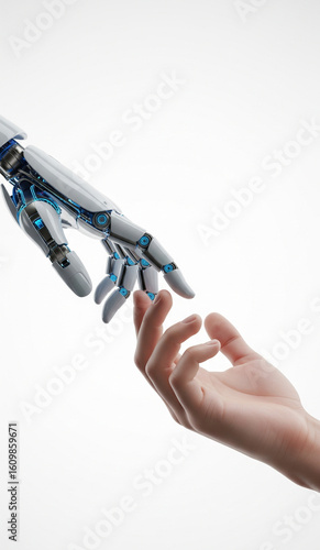 Futuristic Interaction Between Robotic Hand and Human Finger