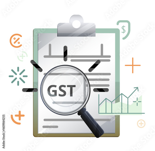 GST Return Filing - Abstract - Illustration