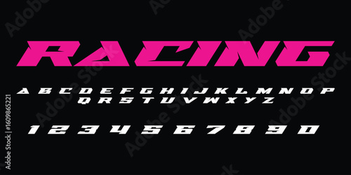 Racing Speed Alphabet Font Vector Bold Sport Typography Letters Download it in high resolution format and print in any size