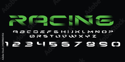 Racing Speed Alphabet Font Vector Bold Sport Typography Letters Download it in high resolution format and print in any size