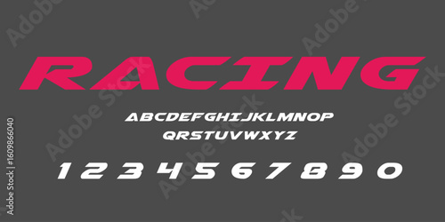Racing Speed Alphabet Font Vector Bold Sport Typography Letters Download it in high resolution format and print in any size
