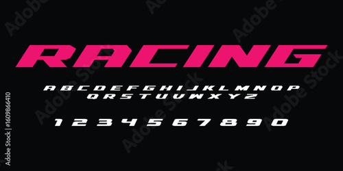 Racing Speed Alphabet Font Vector Bold Sport Typography Letters Download it in high resolution format and print in any size