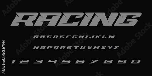 Racing Speed Alphabet Font Vector Bold Sport Typography Letters Download it in high resolution format and print in any size