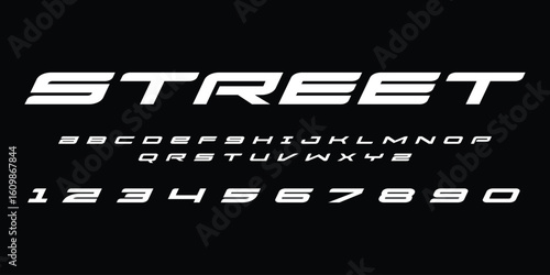 Street Racing Speed Alphabet Font Vector Bold Sport Typography Letters Download it in high resolution format and print in any size