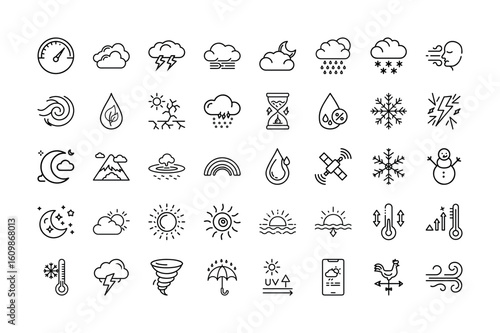 Weather Icon Bundle for Forecast Elements