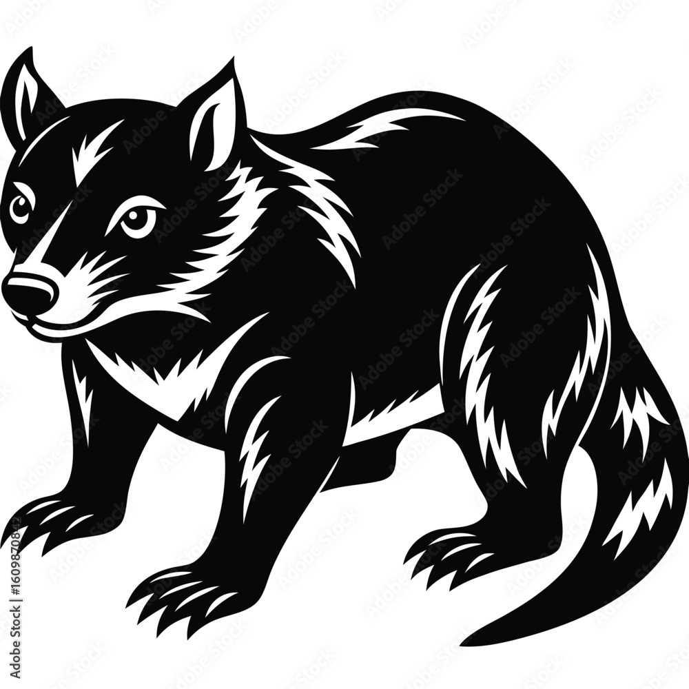 Obraz premium tasmanian devil vector icon