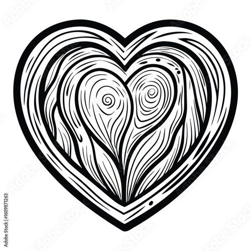 Colorful Anatomical Heart Illustration with Intricate Details and Vibrant Palette for Medical Art or Educational Purposes