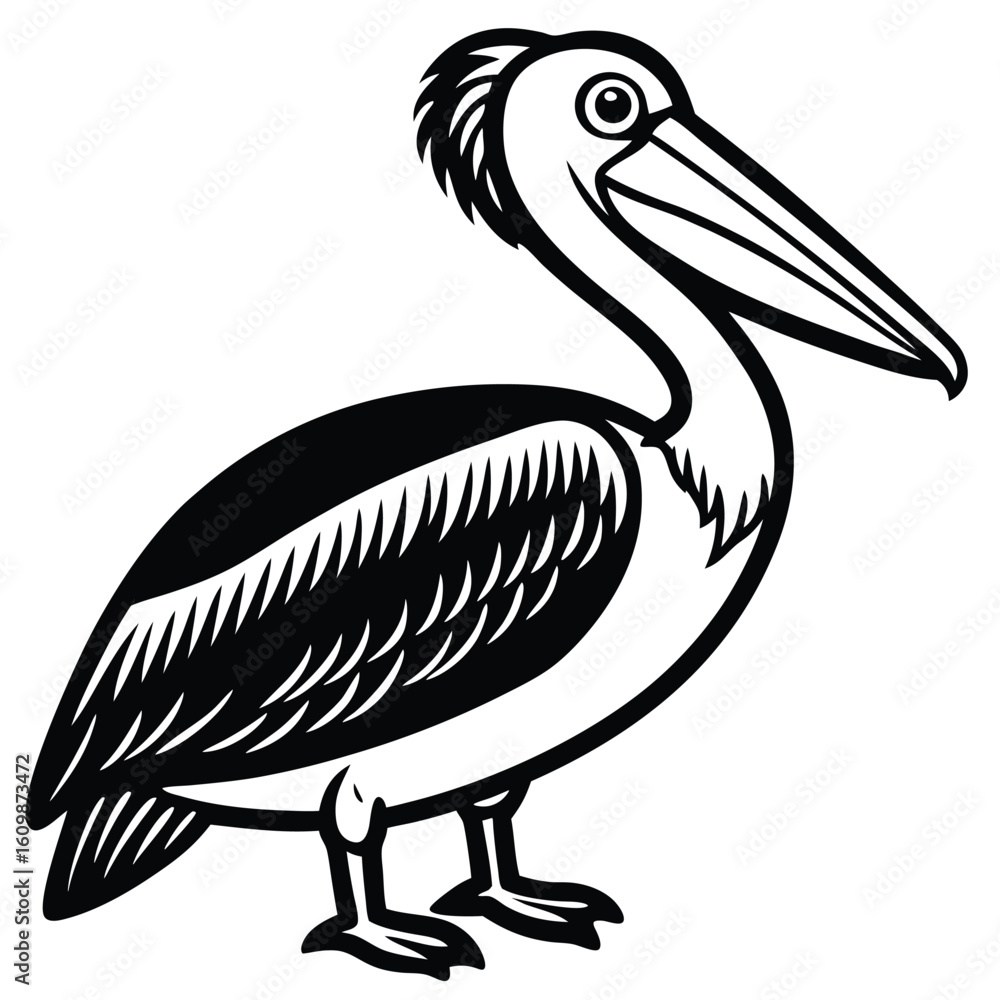 Fototapeta premium pelican vector icon