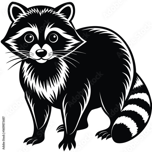 raccoon vector icon
