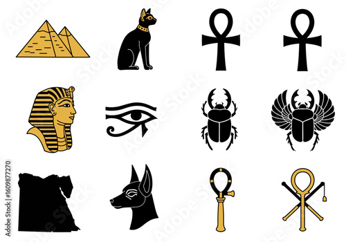 A Compendium of Iconic Ancient Egyptian Symbols Representing Culture History Mythology and Artistry Discover the Meanings Behind the Hieroglyphs and Religious Iconography
