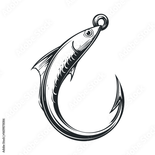 Fishing hook with a fish design ideal for outdoor activities