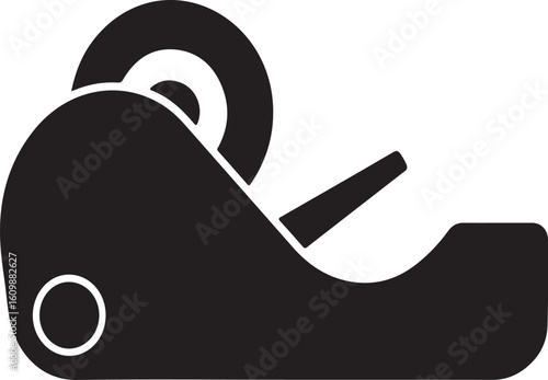 Simple black silhouette of a tape dispenser silhouette