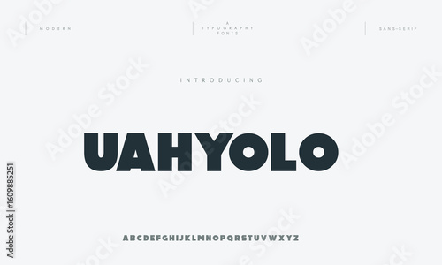 Abstract minimal modern alphabet fonts. Typography technology vector illustration