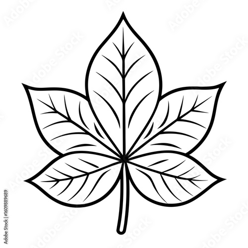 Chestnut Leaf Coloring Pages – Nature, Autumn, Tree, Botanical, Leaf, Seasonal, Printable Coloring Pages

