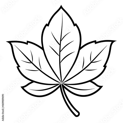Chestnut Leaf Coloring Pages – Nature, Autumn, Tree, Botanical, Leaf, Seasonal, Printable Coloring Pages

