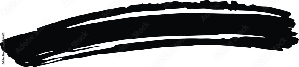 Obraz premium Abstract Black Ink Brush Stroke Vector Graphic